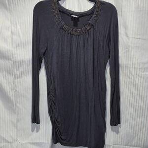 Motherhood Maternity Charcoal Long Sleeve Top